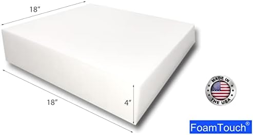 Пена -тапациран перница од пена 2 пакет со голема густина 4 висина x 18 ширина x 18 Должина направена во САД