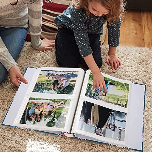 Аиорски албуми со фотографии 4x6 5x7-100 страници 200 џебови за албум за фотографии, семејни фото албуми меморија книга Божиќ роденден, кутија