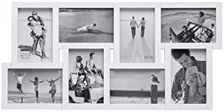 Малден меѓународни дизајни црни 8 отвори 4x6 рамка за фотографии од колаж