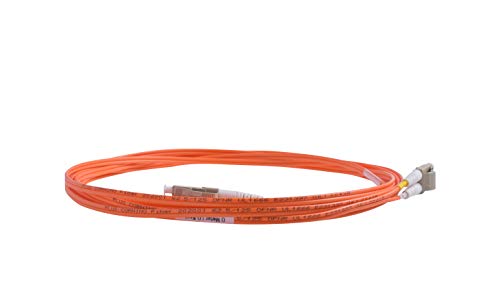 SpeedyFibertx - 4 -пакет 0,2 метар мултимод OM1 62.5/125 кабел за лепенка со оптички влакна, дуплекс LC до LC, тенок Zipcord ofnr