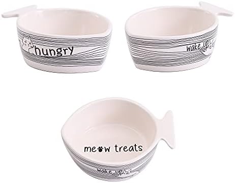 Бико линеарен цртан филм Кисе риба во форма на керамички мачки, за мачки и мачиња, машина за миење садови