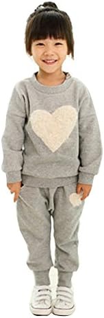 Девојче за бебиња Девојче за девојки облеки облеки 3-7 години старо дете со долги ракави за срцев печатење џемпери за џемпери за џемпери