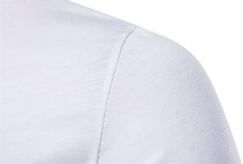 МАЈИФУ-ГЈ Менс екипаж на пот, кошули од пот, Неправилен дизајн плетење плетенка со плетенка со јаже лето нов краток ракав