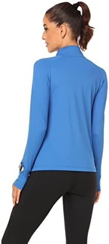 Cunyi жени upf 50+ Заштита на сонце со долг ракав четвртина патент пулвер Брзи суви кошули за пешачење со патенти џебови врвови на тренингот
