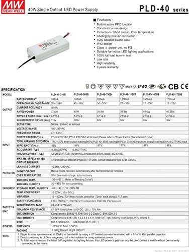[PowerNex] Значи Добро PLD-40-700B 57V 700mA 40W Едно Излезно LED Напојување Со PFC