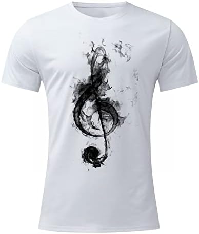 XXBR летни маици за мажи, 2022 Нови машки кратки ракави музички графички печатени врвови на младински тенок фит екипаж маица