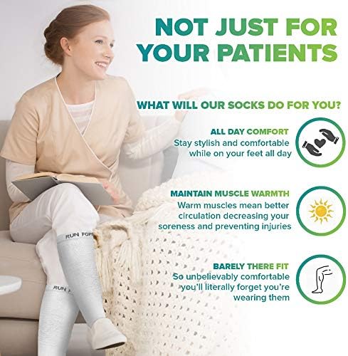 Стартувајте засекогаш спортски чорапи за компресија за жени и мажи | 20-30 mmhg колено со високи чорапи за компресија на медицински