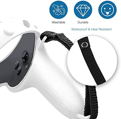 Контролорот за контрола на допир NANW Компатибилен со Oculus Quest 2, рачка еластична копачка силиконски ленти Заштитна кожа кутија за анти-фрлање Заштитен ракав за заштит