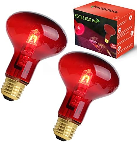 Fiveage црвена топлина светлина UVA Spot LAMP 100W влекач на топлинска ламба инфрацрвена сијалица за засилување за брада змеј, влекачи на гуштер и амфибиски, 2 пакувања
