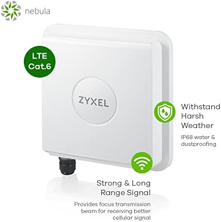 Zyxel 4G LTE-A Cat.6 Рутер со POE | Менаџмент на облак на маглина | LTE7461N | Дизајн на отворено за сигурна врска | Тешка IP68 Hendsoure