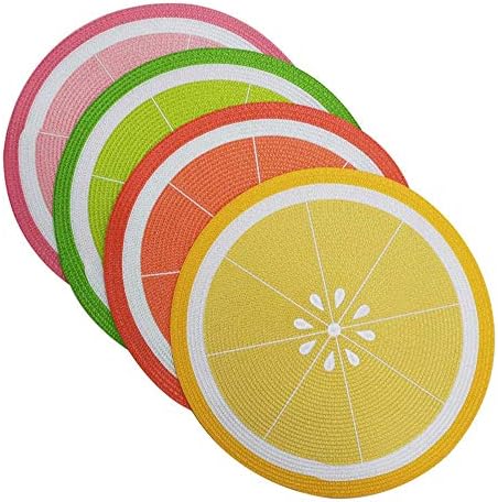 Прославете го летото заедно со лимон портокалова вар лубеница од овошје, парче тркалезни места, сет од 4