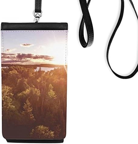 Сонце шумарство наука природна глетка Телефонска чанта чанта виси мобилна торбичка црн џеб