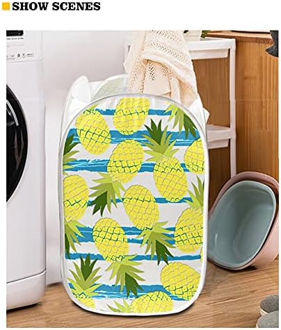 Yiekeluo сончогледна пеперутка шема, преклопна попрска алишта за перење со мешки од страна на мешки, склопувачки корпа за перење