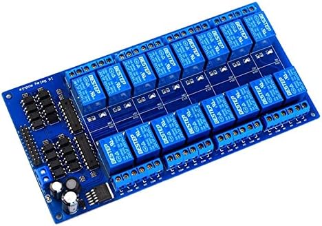 16 канали реле за штит модул DC 5V 12V 24V со OptoCoupler LM2576 MicroControllers Интерфејс за напојување за комплет за Arduino DIY