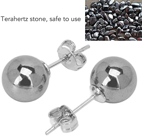 Вклучени приклучоци за уши Terahertz, 1 пар 8мм столпчиња за топки Terahertz Energy Stond Clond Studs Cylinder обетки за олеснување