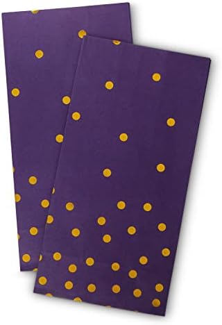 Кралски Bluebonnet Purple и златни торби за подароци - Сет на 24- Виолетова торби и налепници - Виолетова благодарност за торби, виолетова
