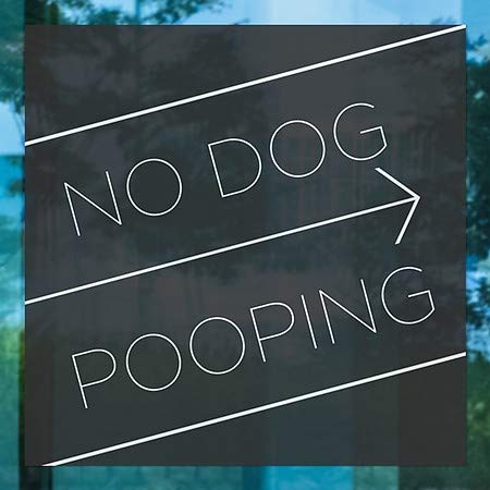 CGSignLab | Без Какање Кучиња-Основно Црно Држење На Прозорецот | 8x8