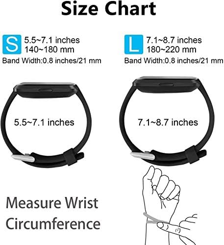 Honecumi компатибилен со Fitbit Sense 2/ Fitbit Sense Bands/ Fitbit Versa 4/ Fitbit Versa 3 замена на опсегот за часовници за мажи за мажи, шарени водоотпорни силиконски спортови додатоци за ракави