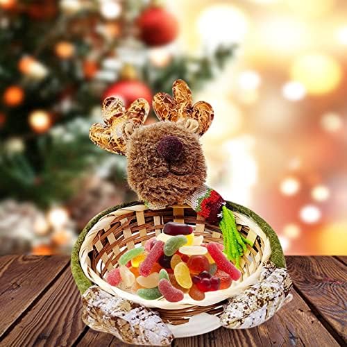 КСИОС Божиќна Декорација 2022 Подарок Голема Декорација За Складирање Корпа За Бонбони Дедо Мраз Божиќна Корпа за Складирање Домаќинство