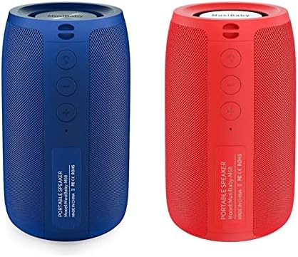 Bluetooth звучник, Musibaby Bluetooth звучници, на отворено, преносни, водоотпорни, безжични звучници, двојно спарување, Bluetooth 5.0, гласно