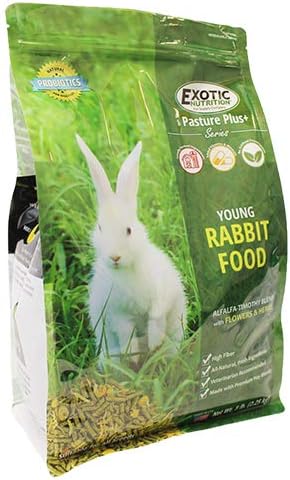 Пасиште плус+ млада храна за зајаци - нутриционистички целосна природна здрава диета за пелети - за млади, бремени или медицински