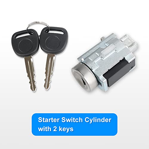WMPHE Switch Switch Switch Cylinder со 2 клучеви компатибилен со 2000-2005 Chevy Impala Chevy Monte, 1997-2003 Chevy Malibu, 2004-2005