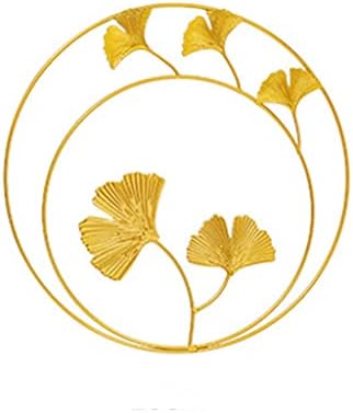 Liuzh нордиска светлина луксуз златен inkинко biloba wallид што виси метал кована декорација приврзок