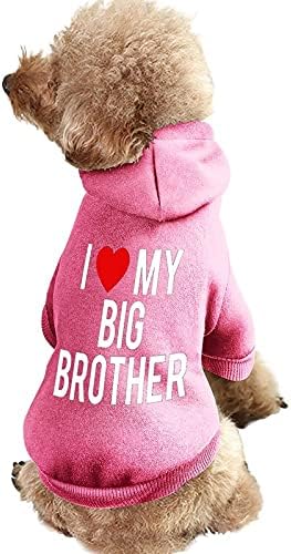 Смешно, јас го сакам мојот голем брат печатено домашно милениче кучиња, скокање мачка џемпер, пуловер, домашно милениче кученце облека симпатична
