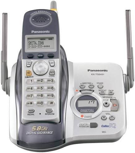 Panasonic KX-TG5431S 5,8 GHz DSS безжичен телефон со систем за одговарање (сребро/бело