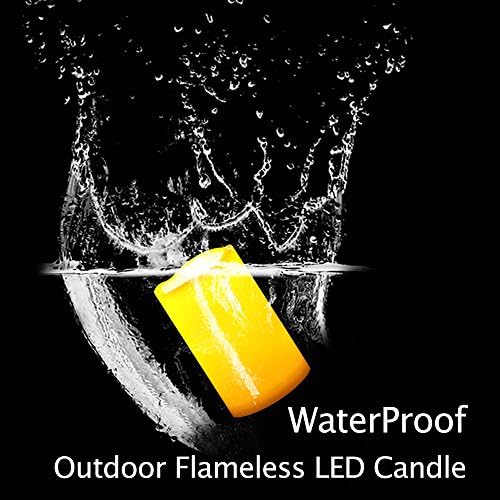 Избор на свеќи водоотпорни надворешни батерии управувани со запалени свеќи со далечински тајмер пластично треперење лажни електрични