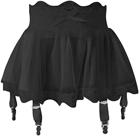 Секси долна облека за жени чипка плус големина видете преку капчиња со здолништа со капчиња, кои се наоѓаат во растителни фустани со високи половини.