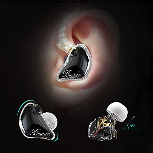Трикратни возачи на Бастер Бмастер во слушалките за монитор за уво со два кабли што се одвојуваат во уво погодно за аудио инженер,