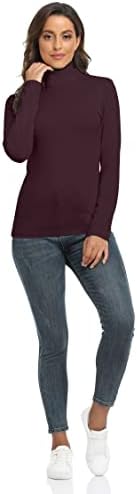 Taiipoveенска женска женска маичка со долги ракави со лесен памук обичен термички термички под -селектор на врвови на врвови на