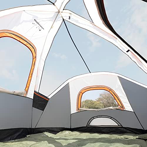 MobiHome 2-3/6-лице шатор/Инстант за кампување водоотпорно семејство 60 секунди/лесен шатор за кабини со врвен Rainfly, двоен слој,