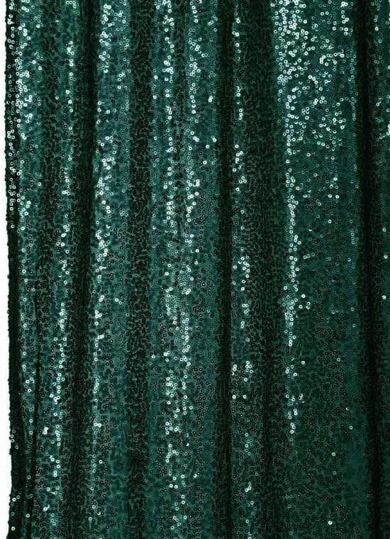 Efavormart 8ft Hunter Emerald Green Sequin Photo Booth Photogrop Фотографија позадина со џебови на шипки
