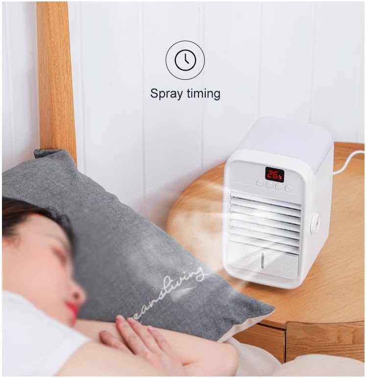 Quesheng преносен вентилатор за климатизација 3 Брзи мини климатик анион прочистувач Десктоп USB ладење на воздухот за ладење на