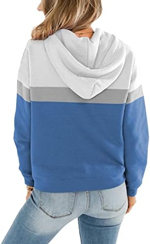 Обичен блок во боја на Orенски Орандезигни/цврсти дуксери со долги ракави врвови на врвови на лесна маичка со џеб со џеб