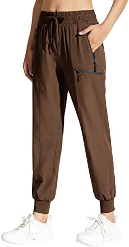 Mocенски панталони за пешачење за жени во Моколи, Еластична половината Брза сув лесен отворен вода отпорен на вода upf 50+ долги панталони патент