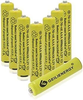 Geilienergy 8 пакет NICD AAA батерии за полнење на соларни светла со 2 пакувања BT-1021 BBTG0798001 Компатибилен за Uniden BT1008 BT-1008