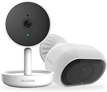 Blurams Outdoor & Внатрешна безбедносна камера пакет сет, 1080p PET/NANNY камера w/двонасочна аудио | Откривање на звук/личност | IR Night Vision