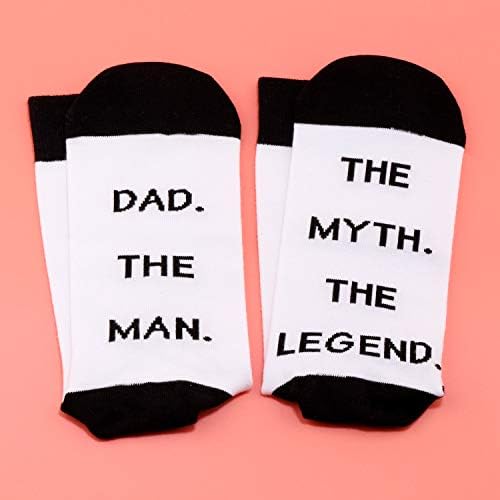 Подарок ЗА Денот НА ТАТКОТО НА ЛЕВЛО Тато Чорапи Тато Човекот Митот Легендата Чорапи Смешен Подарок За Тато Нови Тато Чорапи