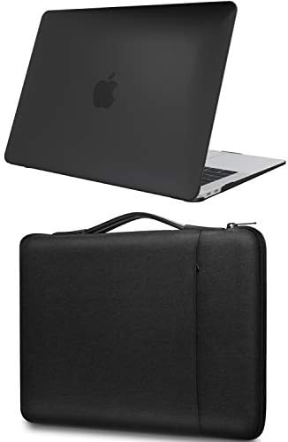 Procase MacBook Air 13 инчи тврда школка кутија + торба за ракави, компатибилен со 2020 2019 2018 Објавување MacBook Air 13 M1 A2337