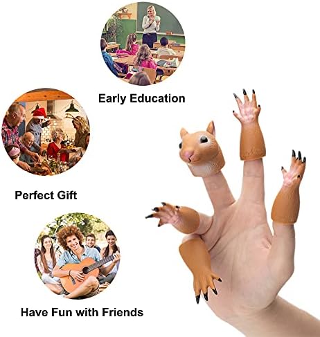 Животинска Верверица Играчки Со Прсти Рачна Куклена Новина Животни Мали Практични Реквизити За Кукли Подарок За Играње За Деца Роденденска Забава