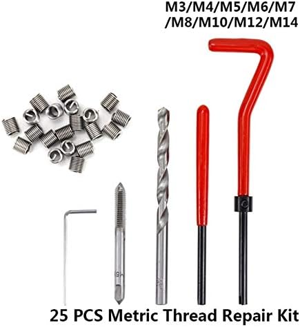 WMSS Maidu 25 Метрички нишки комплети за поправка M3/M4/M5/M6/M7/M8/M10/M12/M14 навојни инсерти за поправка на алатки за поправка на навој