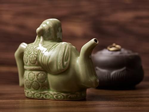Thyggzjbs Assassines чајник, рачно изработен кинески керамички чај котел, еден тенџере три пијалоци, две чајници за срце, диспензерот