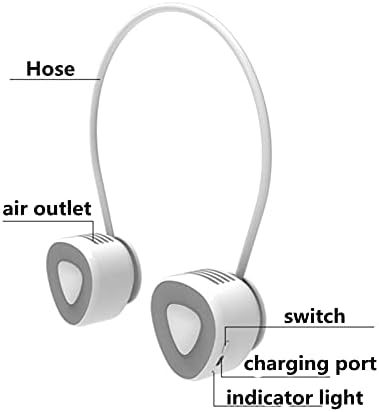 Adgjl мини вентилатор ， преносен вентилатор на вратот ， мини USB вратот на вентилаторот за полнење, Дизајн на слушалки за отворено спортско