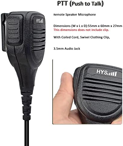 HYS Далечински Звучник Микрофон со 3.5 мм Аудио Приклучок Замена PMMN4074 PMMN4075 PMMN4076 PMMN4075 За Motorola 2-Насочно Радио XPR3300