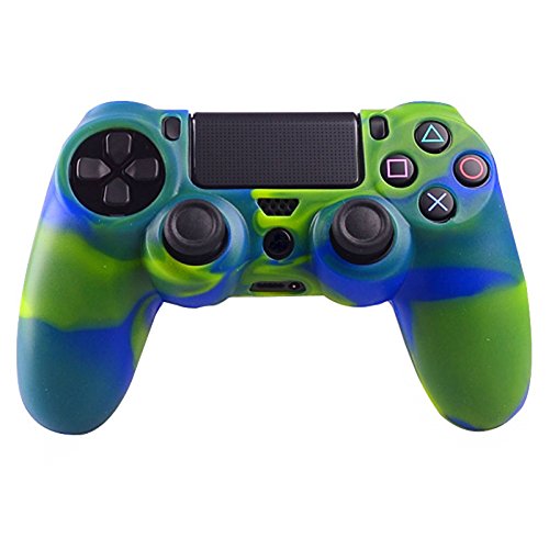 Modfreakz® Силиконски Заштитна Кожа Зелена Сина Камо 2 ЗА PS4 Контролори