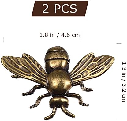 Минијатурна фигура од пчела, месинг од месинг животински инсекти фигурини, украси за статуа на мала пчела, украси за домашни декории, дневна соба