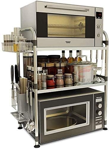 Пол за складирање на YGCBL ， Мултифункција од не'рѓосувачки челик 3 слој кујна полица микробранова печка решетката кујна полица